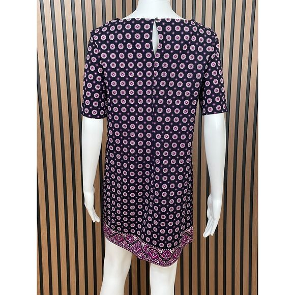 Banana Republic Women's Dress Shift Mini Party Cocktail Stretch 4 Purple Floral - Picture 2 of 8